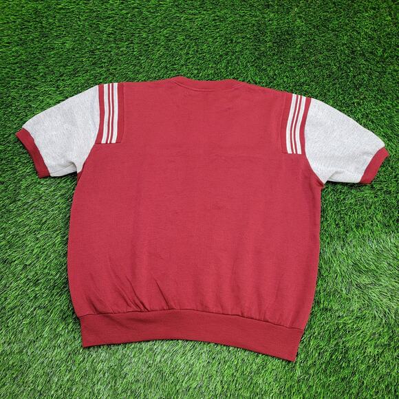 Vintage 90s Line-Up Colorblock Sweatshirt Women XL 23x24 Red - Picture 2 of 12